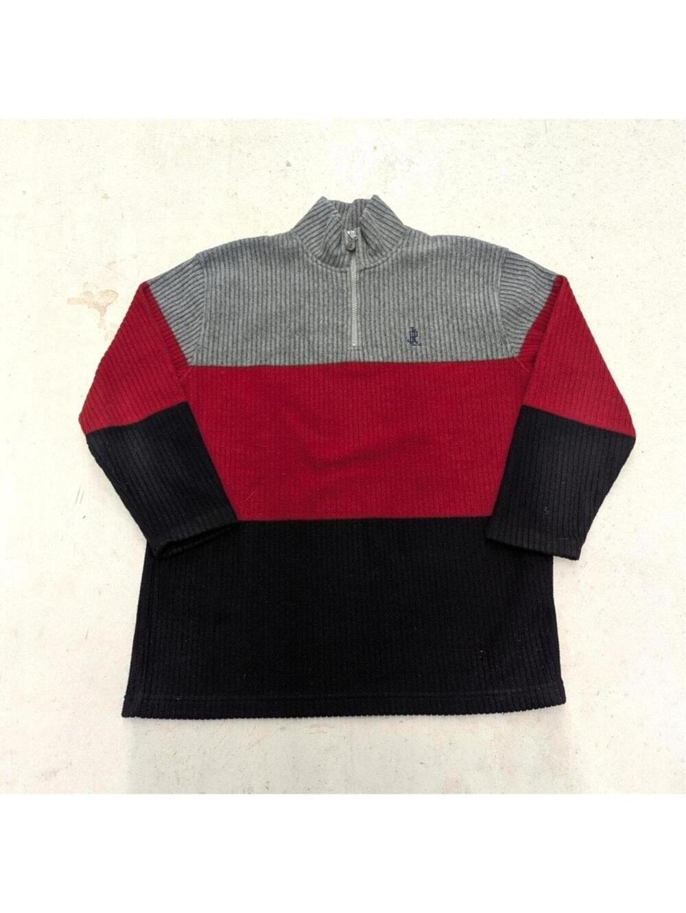 Lauren by Ralph Lauren 3 tone light fleece sweater